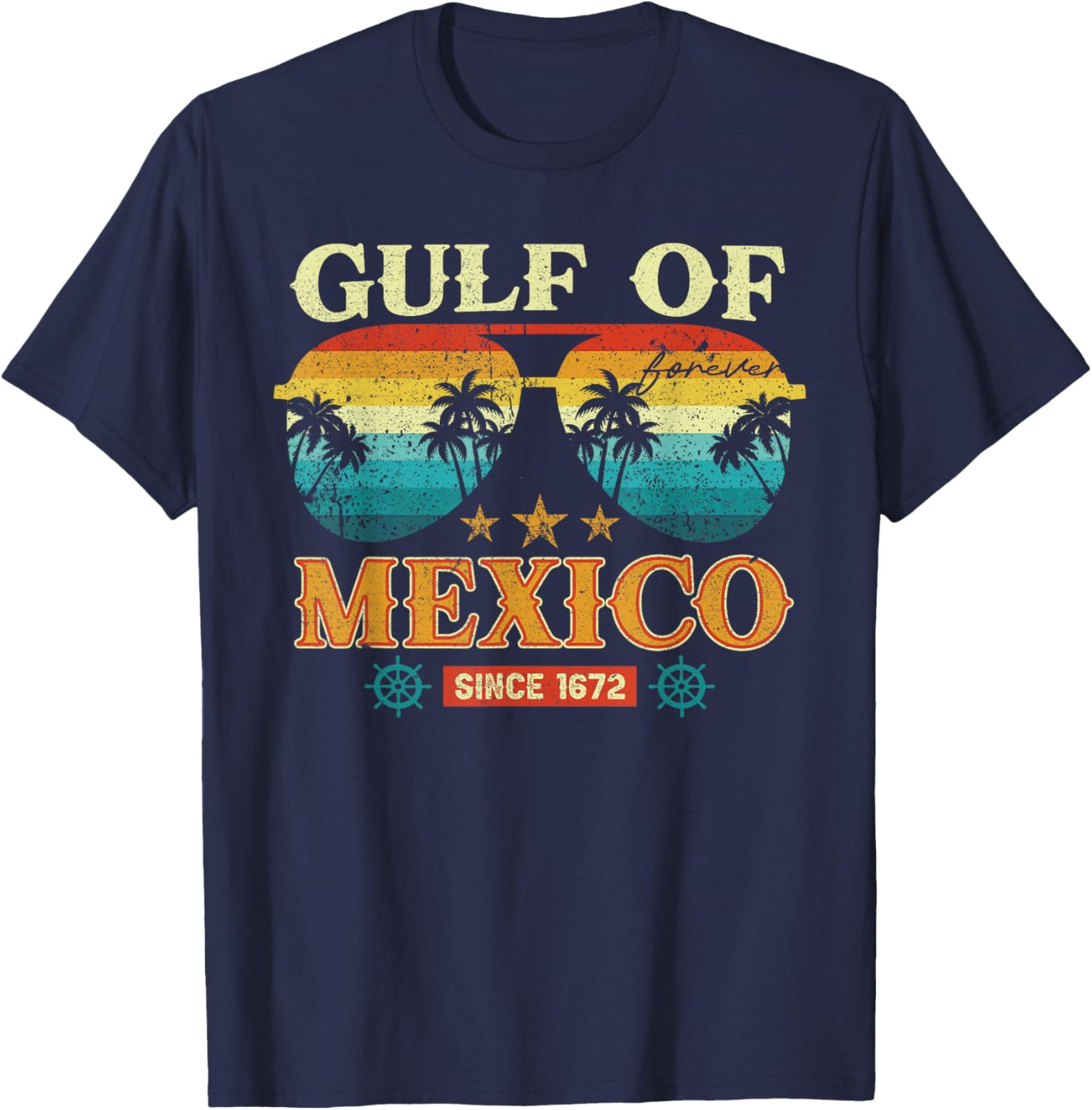 Gulf of Mexico Vintage T-Shirt Retro Style Clothing for Beach Lovers - 23