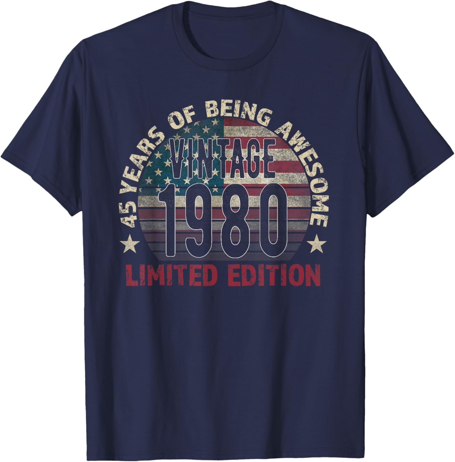 Vintage 45th Birthday Gift T-Shirt for Men Born in 1980 Turning 45 - 6