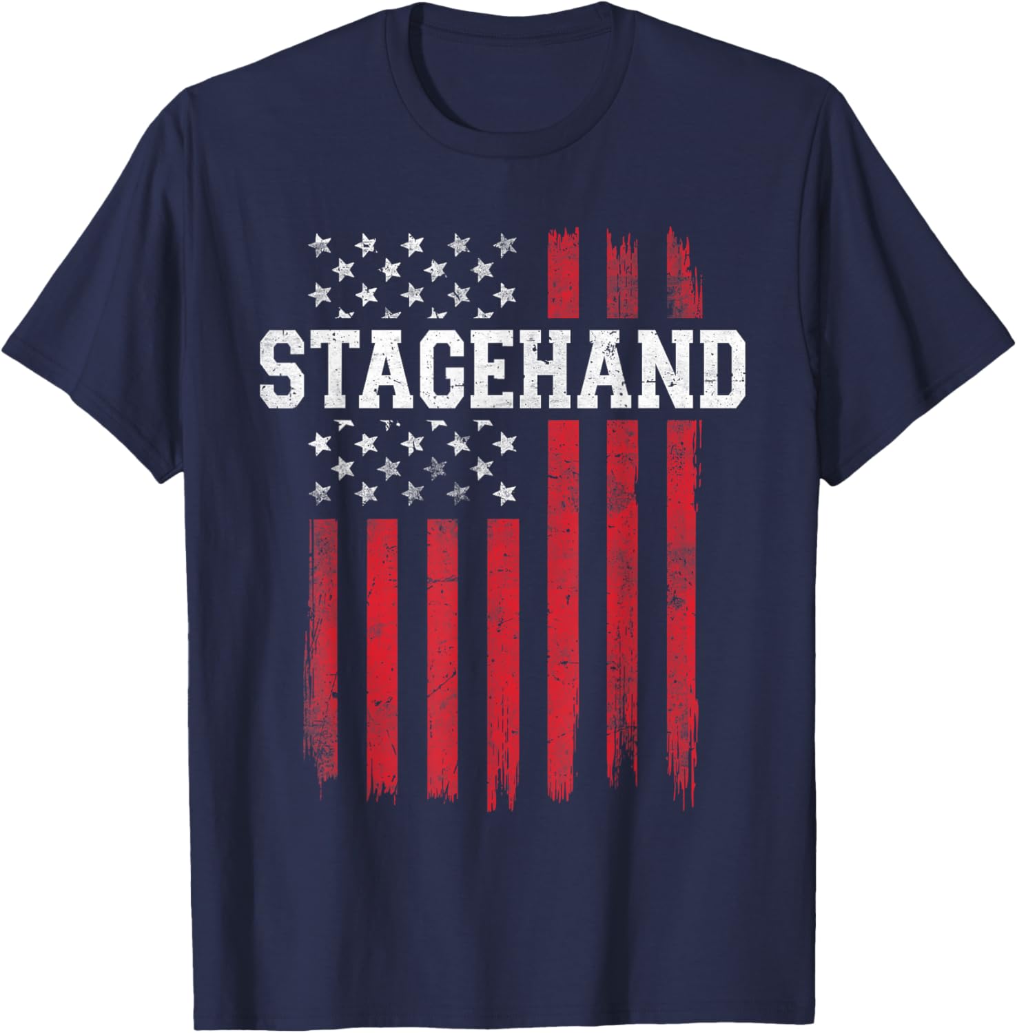 Stagehand Proud American Flag T-Shirt for Patriotic Stage Crew - 1