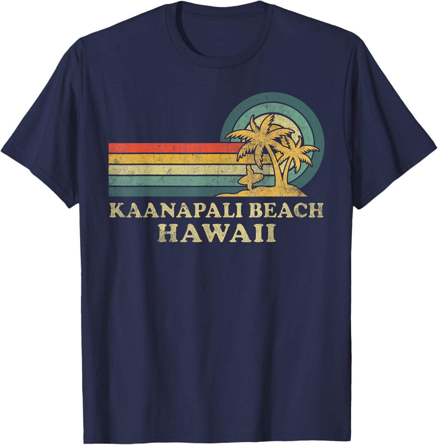 Kaanapali Beach Vintage Palm Tree Family Vacation T-Shirt for Fun Getaways - 21