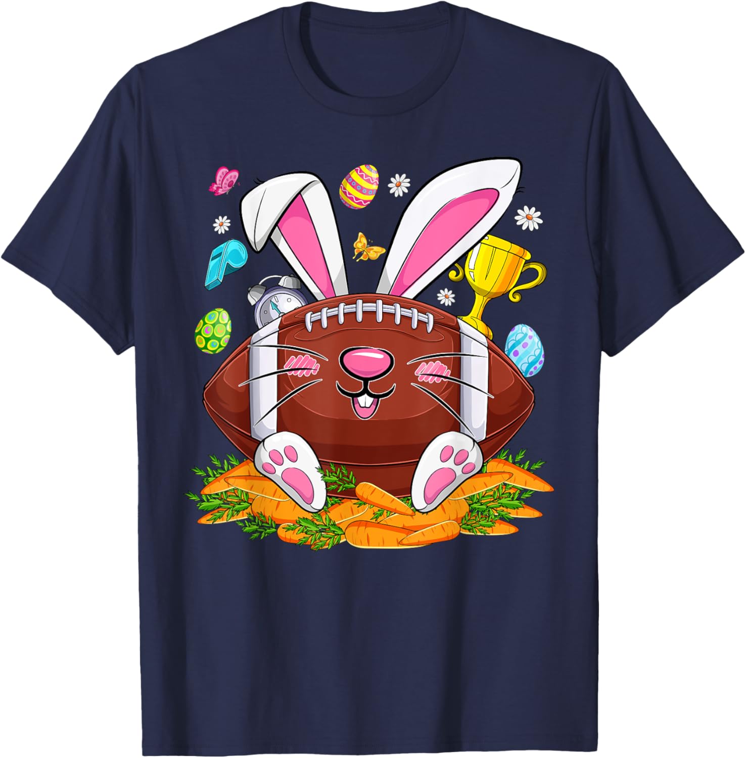 Funny Bunny Face Eggs T-Shirt for Men and Boys - Happy Easter Day Apparel - 9