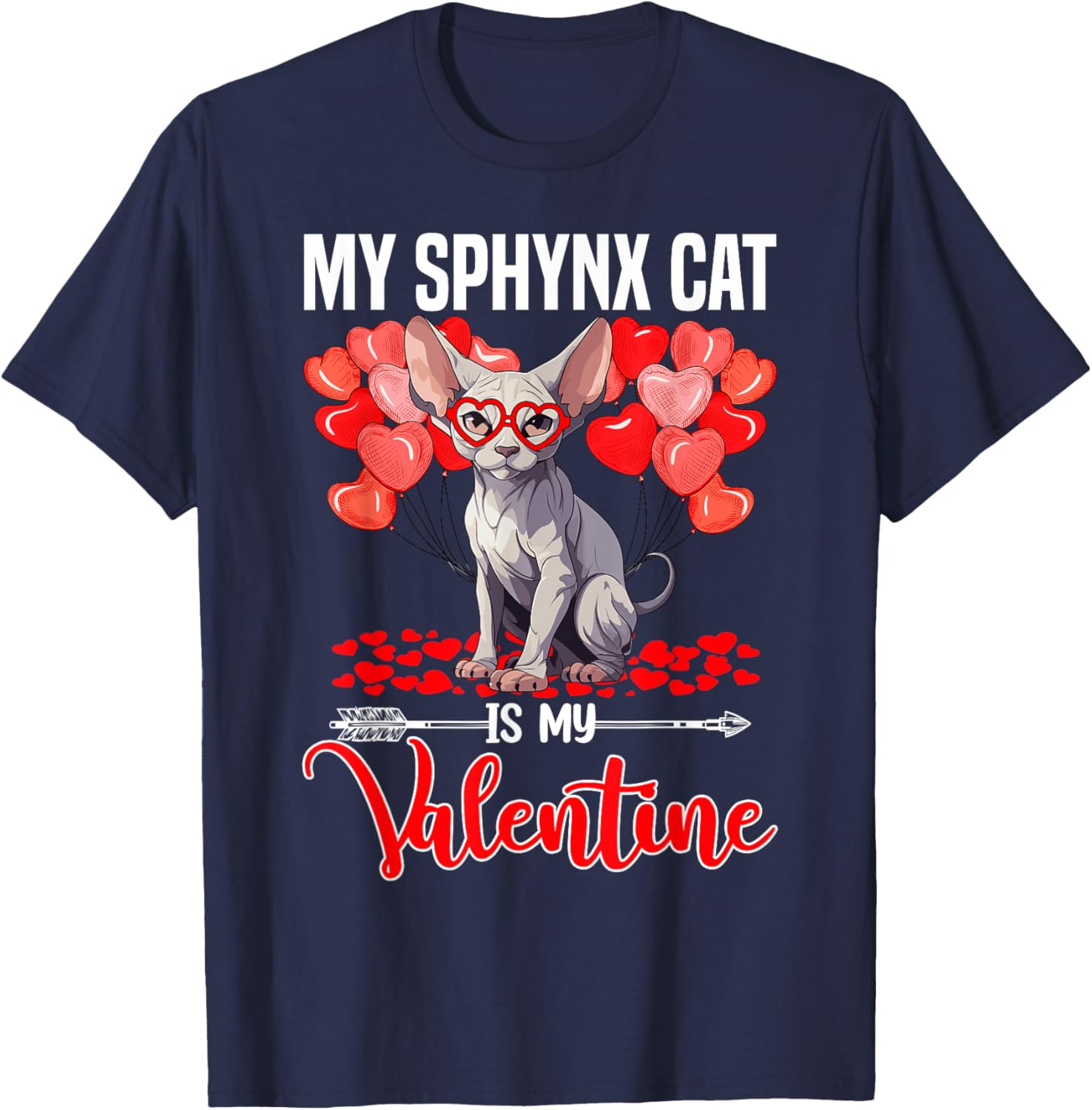 Cute Sphynx Cat Valentine T-Shirt for Boys and Girls - Perfect Gift! - 24