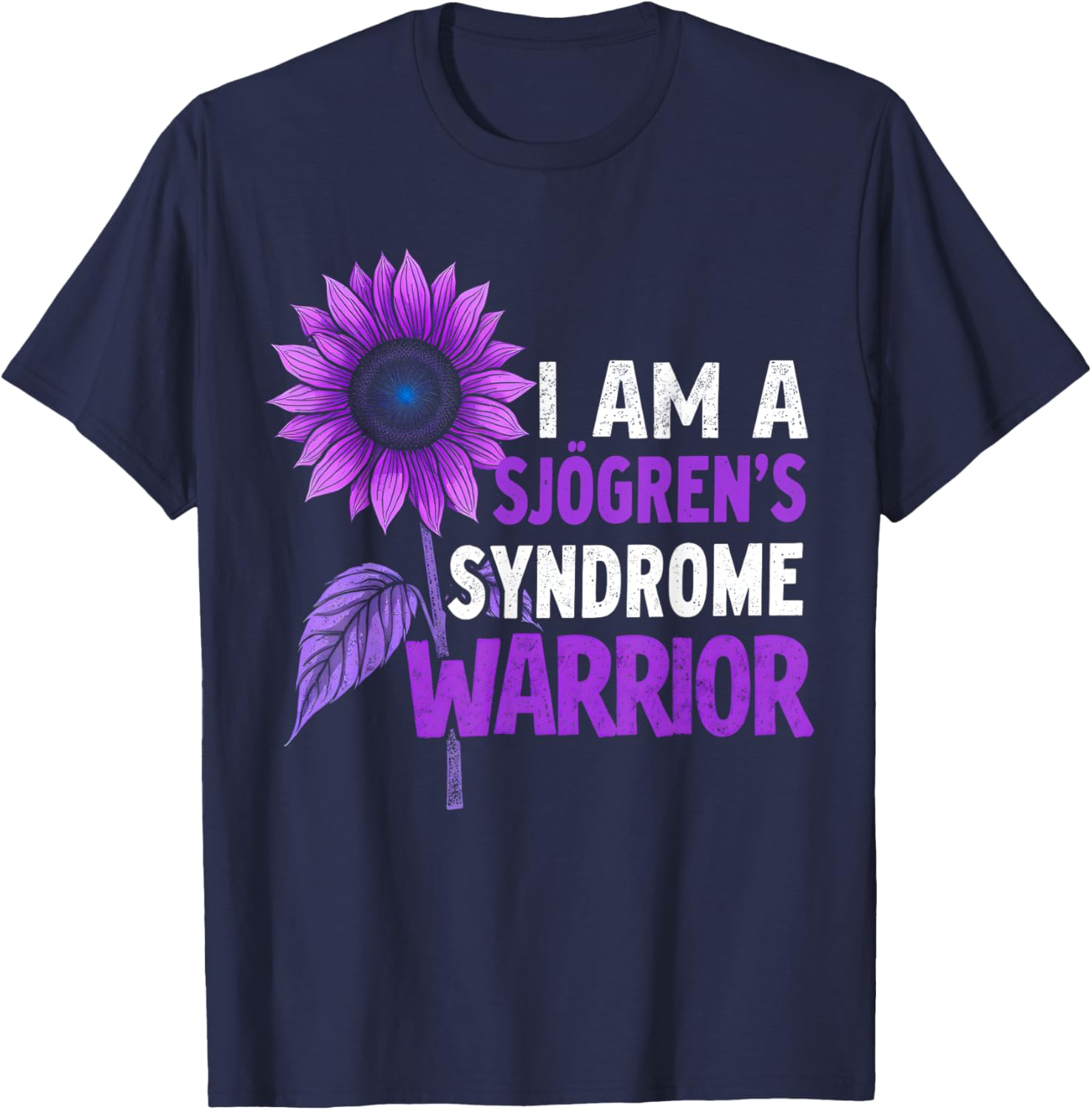 Sjögren's Syndrome Awareness Sunflower Warrior T-Shirt for Support - 1