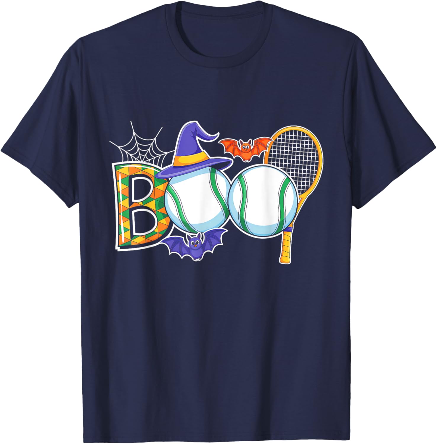 Creepy Pumpkin Tennis Lover T-Shirt for Halloween Fun and Sports Spirit - 15
