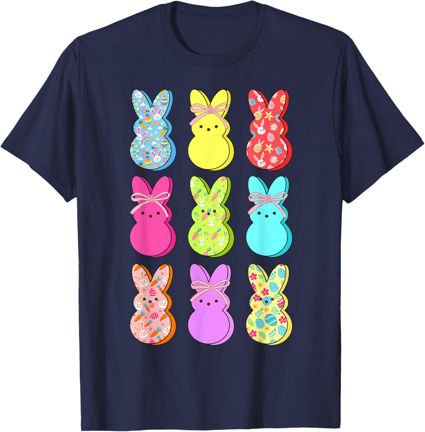 Easter Bunny Floral Bow T-Shirt for Rabbit Lovers - Perfect for Girls and Women - 15