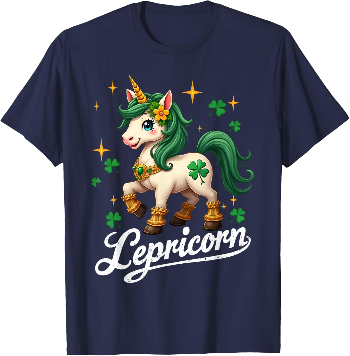 Cute St Patricks Day Unicorn T-Shirt for Girls - St Patty's Style - 8