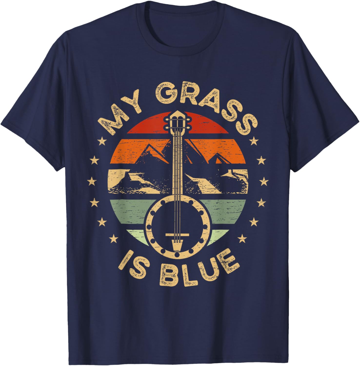 Blue Grass Banjo T-Shirt Perfect for Music Festival Lovers and Players - 8