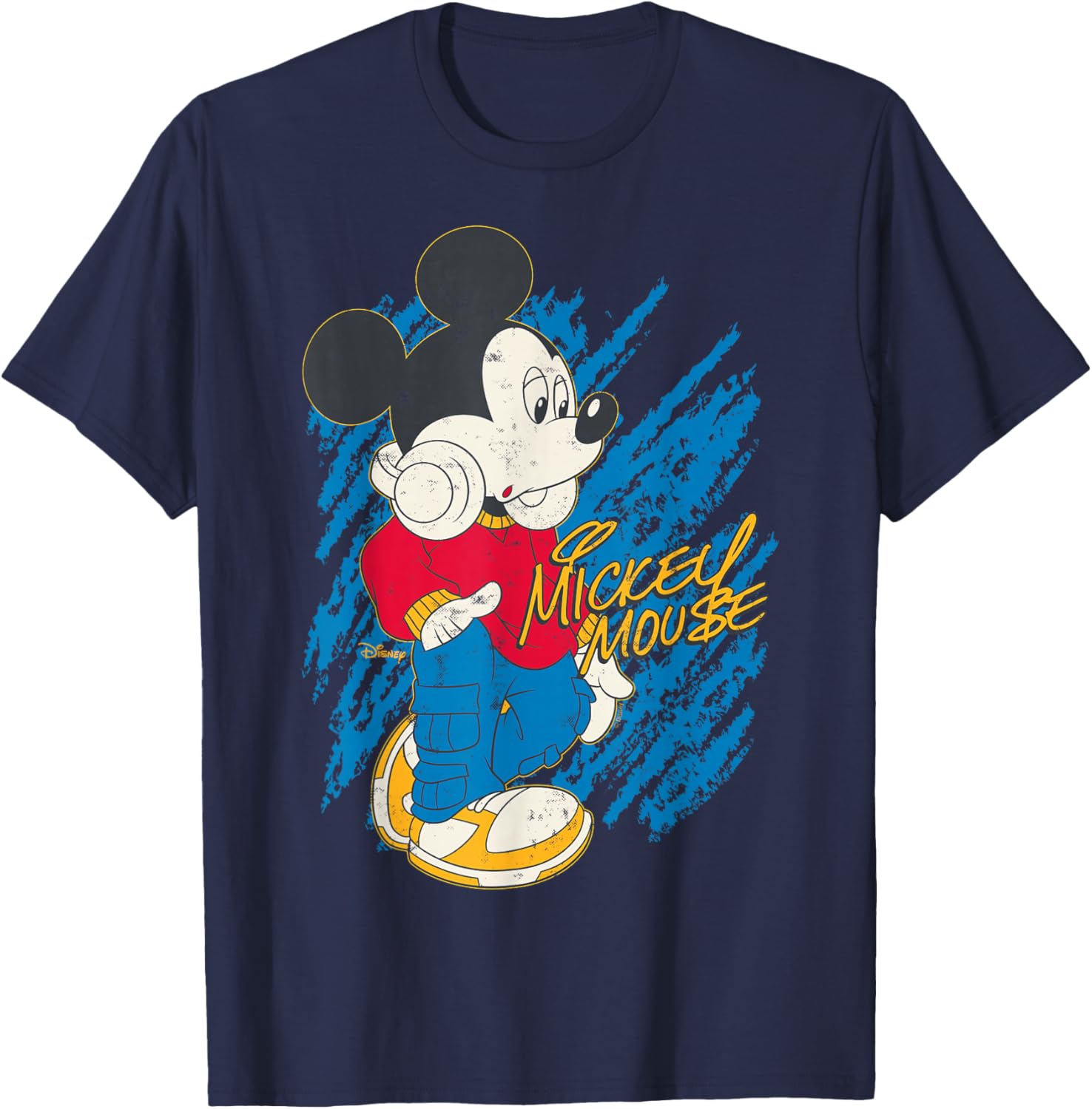 Mickey Mouse Laid Back T-Shirt with Headphones for Casual Style - 7