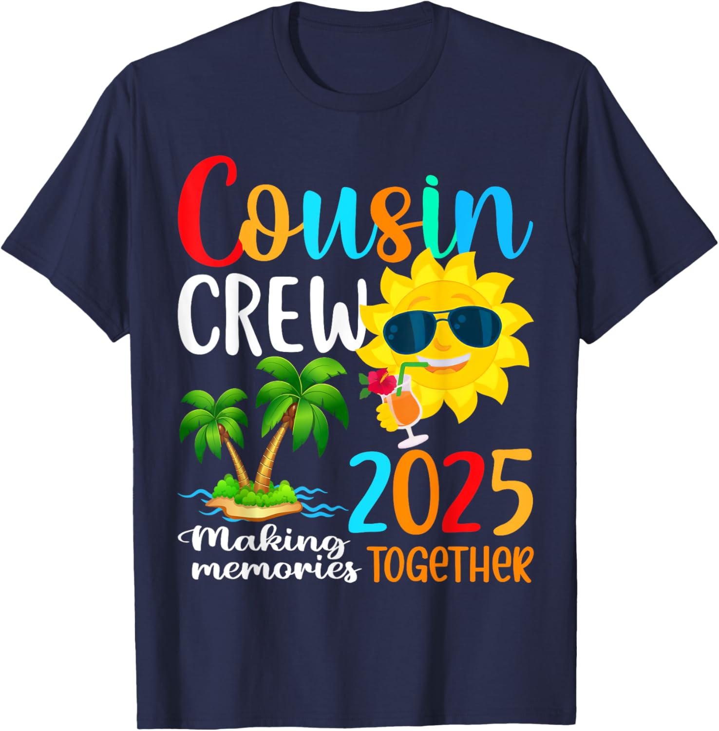 Cousin Crew 2025 Summer Beach Family Matching T-Shirt for Fun Vacations - 23