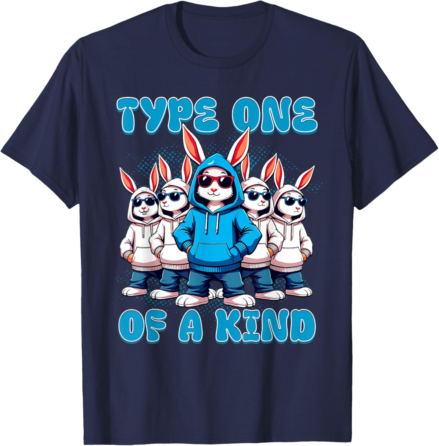 One Of A Kind Type 1 Diabetes Awareness Rabbit T-Shirt for Supporters - 8