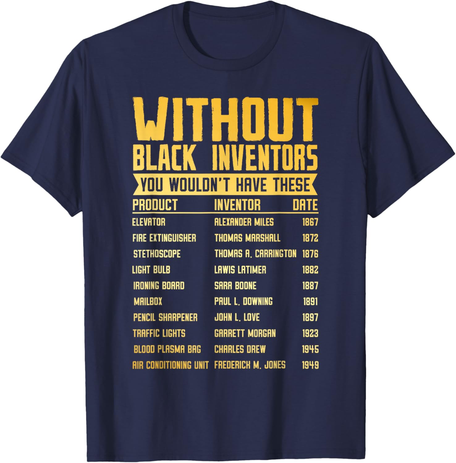 Celebrate Black History with Our Forgotten Black Inventors T-Shirt - 9