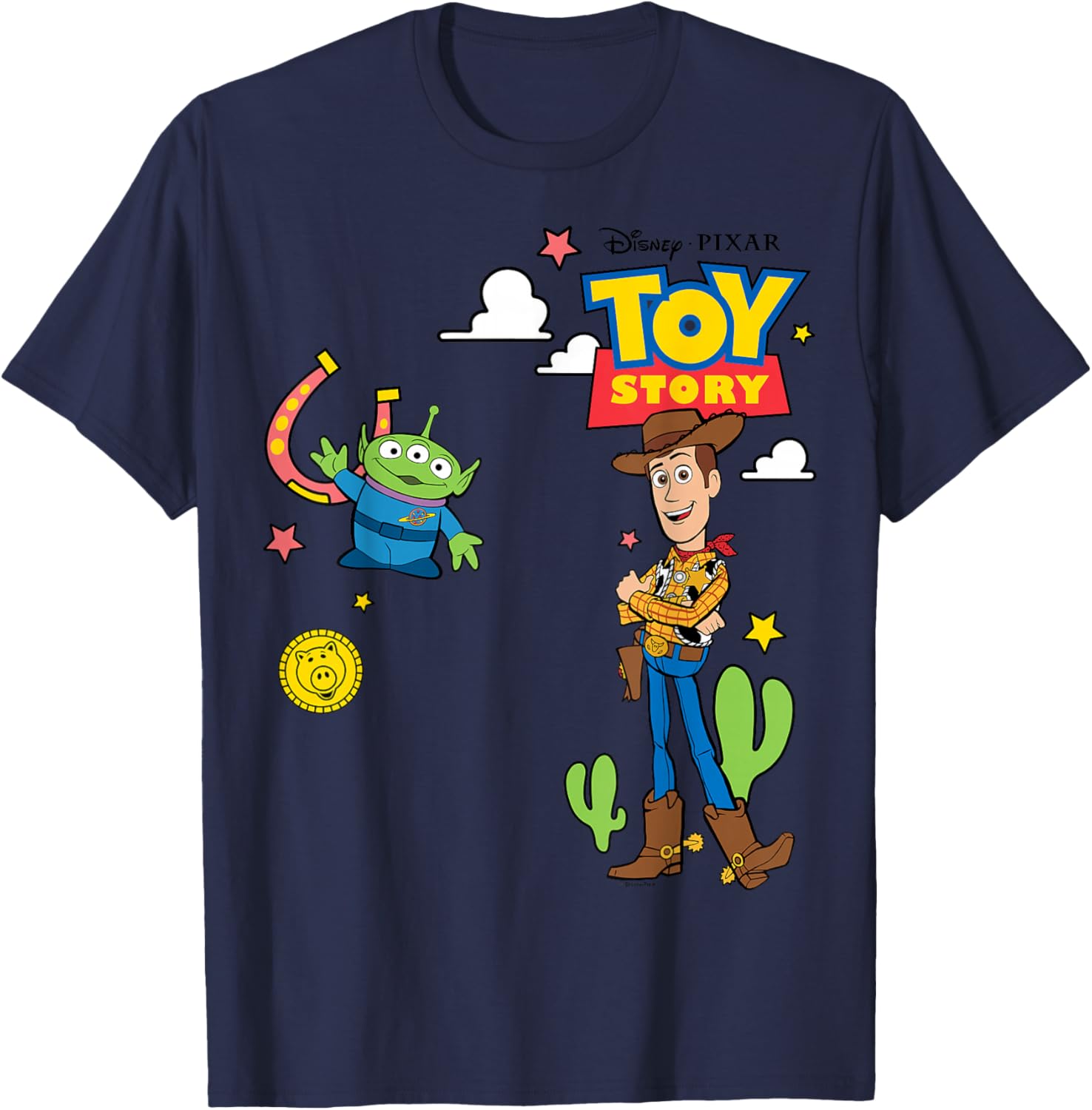 Toy Story 4 Woody and Alien T-Shirt for Kids and Adults Fun Design - 15