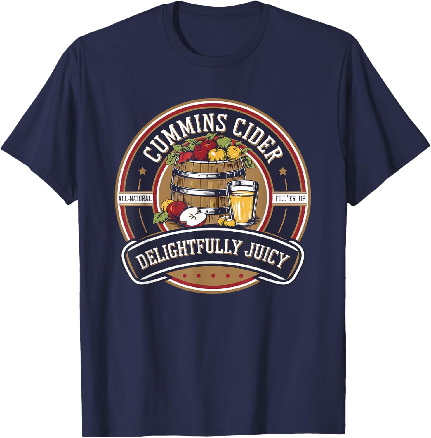 Haul Cummins Apple Cider Juicy Label Logo T-Shirt for Casual Style - 28