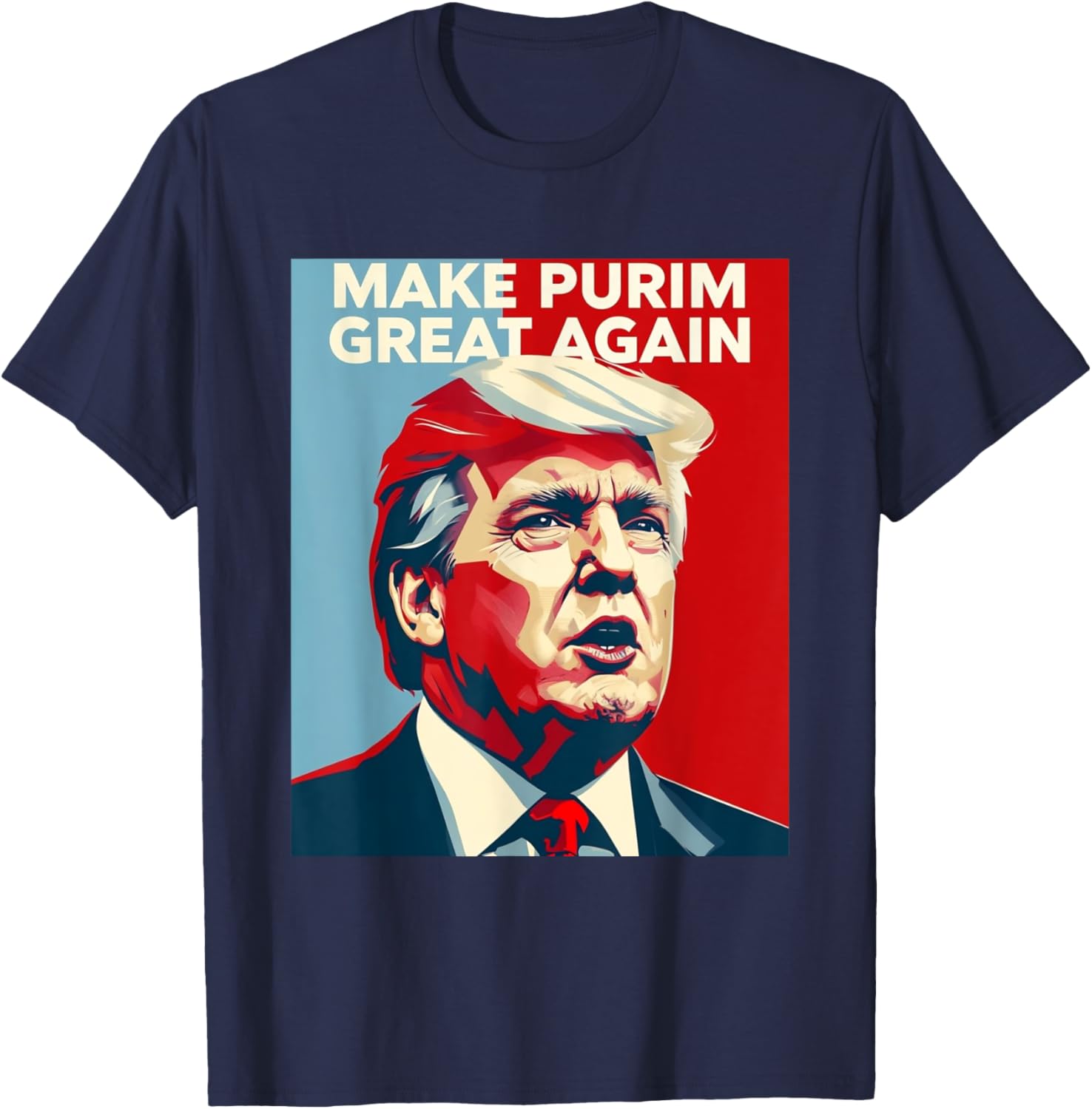 Funny Make Purim Great Again Trump Lovers T-Shirt for Celebrating Purim - 5