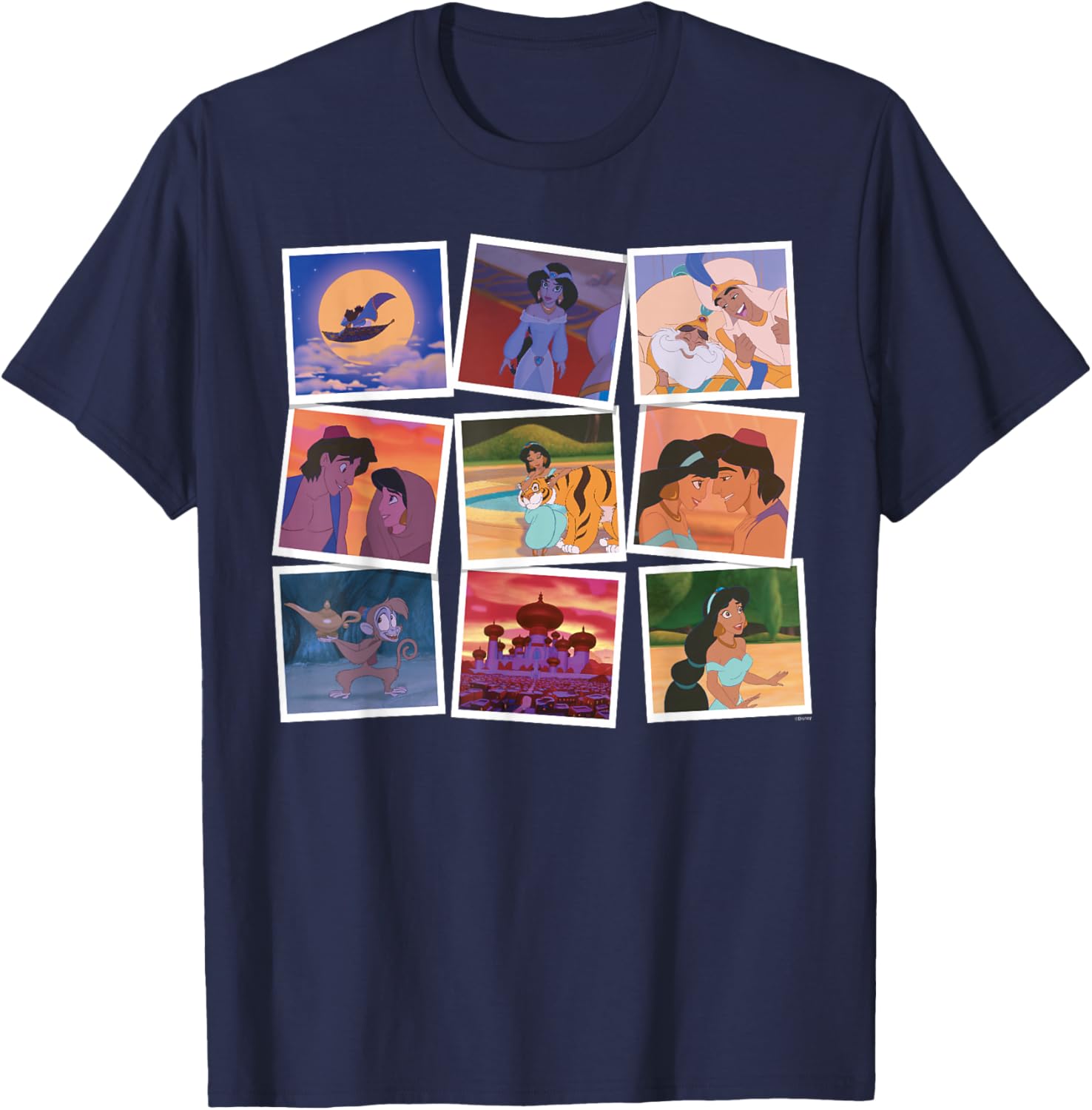 Disney Aladdin and Princess Jasmine Movie Frames T-Shirt for Fans - 27