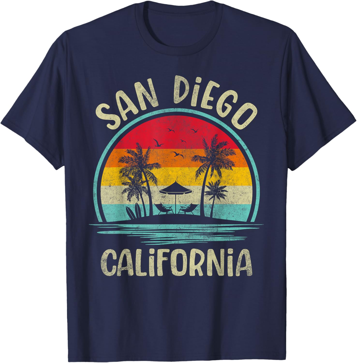 San Diego Beach Palm Tree Family Summer Vacation T-Shirt for Fun Days - 8