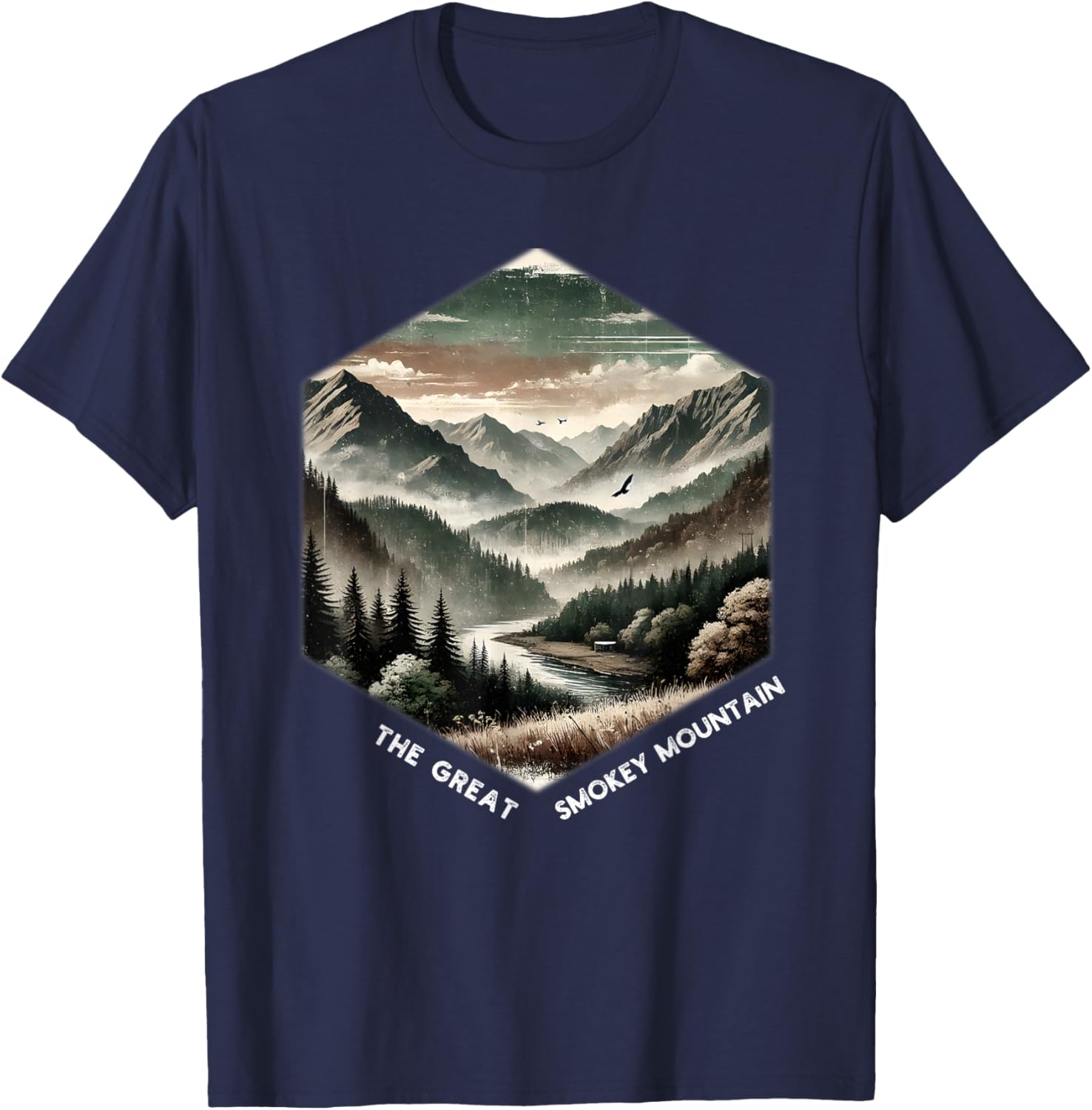 Smoky Mountains Vintage Graphic T-Shirt for Nature Lovers and Adventurers - 4