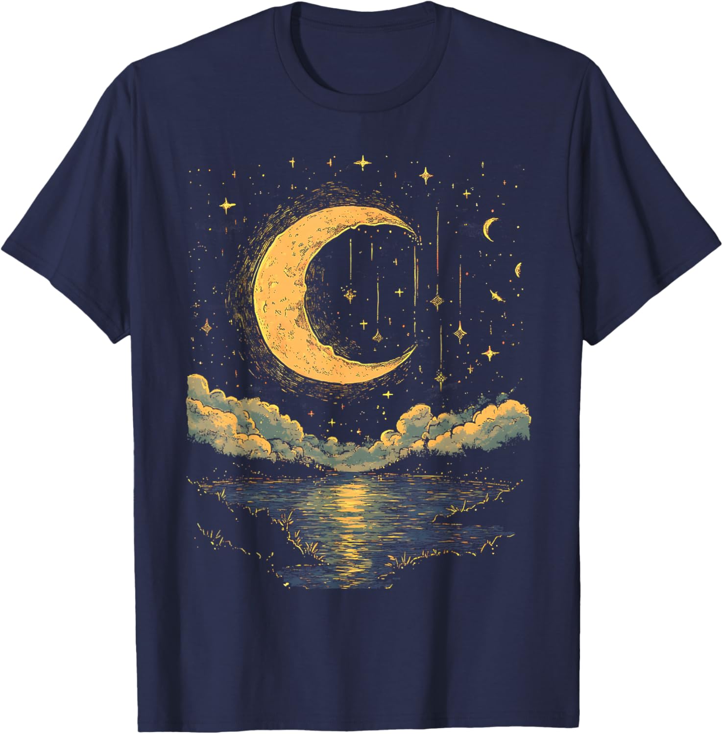 Boho Half Moon Vintage T-Shirt for Celestial Hippie Style Enthusiasts - 6