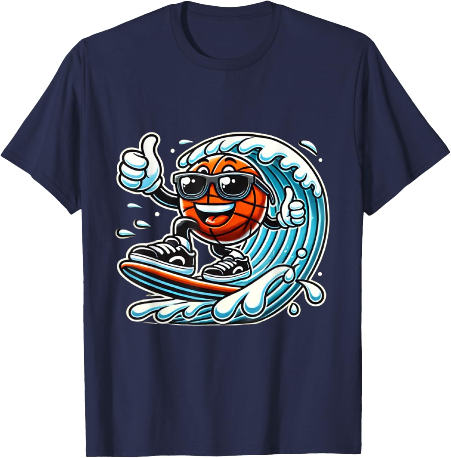Funny Basketball Surfing T-Shirt for Sports Lovers and Fun Seekers - 3