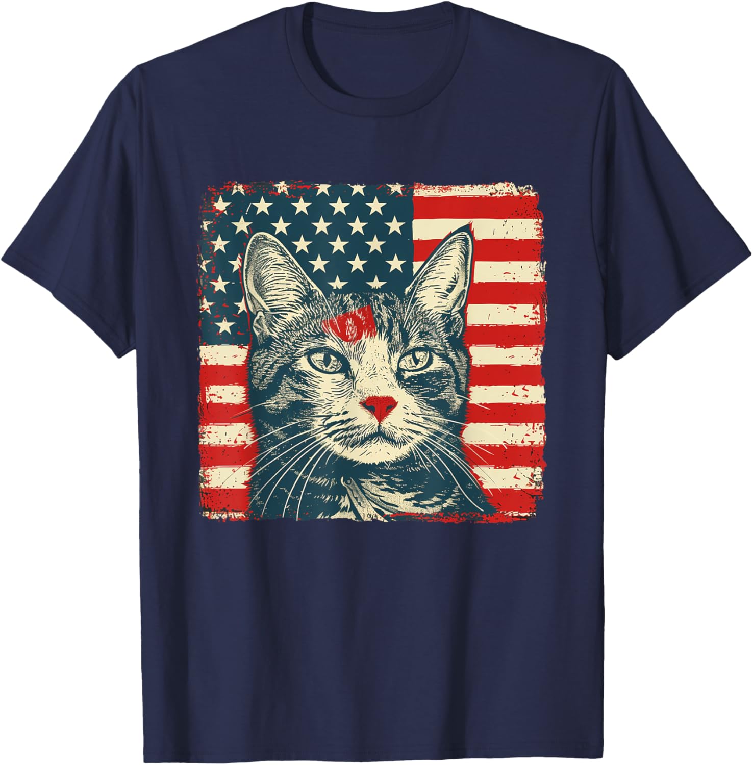 Patriotic Cat Shirt for Fourth of July Celebrations - Unisex T-Shirt - 22
