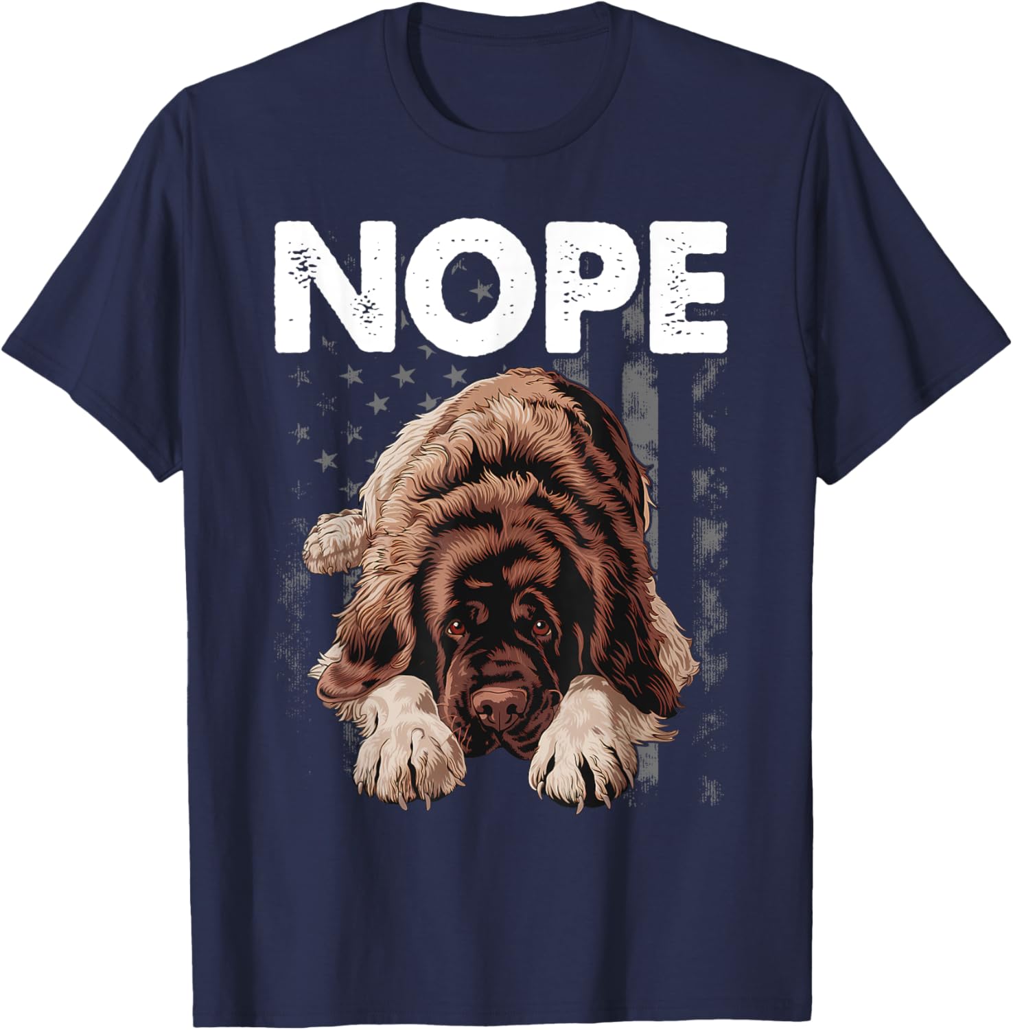 Funny Newfoundland NOPE Stubborn Newfie Dog Owners T-Shirt for Pets - 2