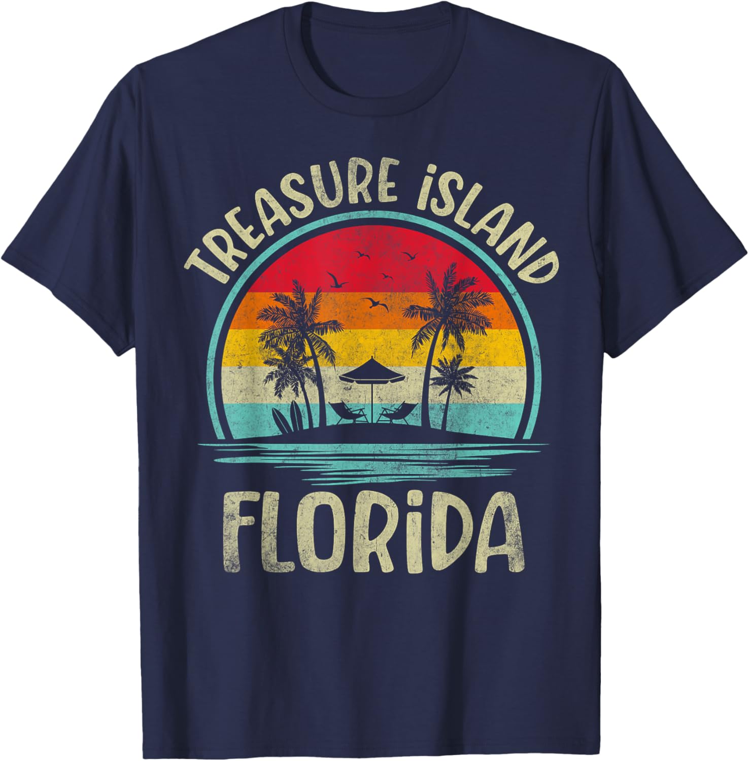 Treasure Island Florida Family Vacation Palm Tree T-Shirt for Summer Fun - 13