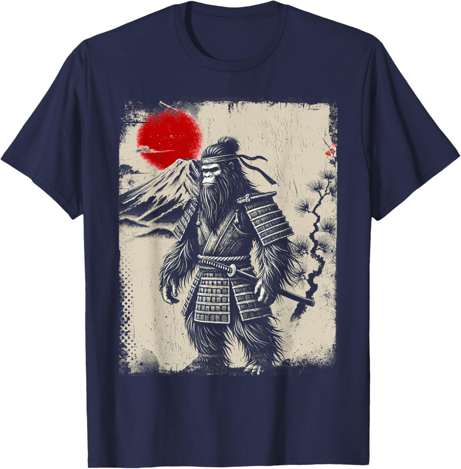 Vintage Bigfoot Ninja Samurai Ukiyo-e T-Shirt for Unique Style - 2
