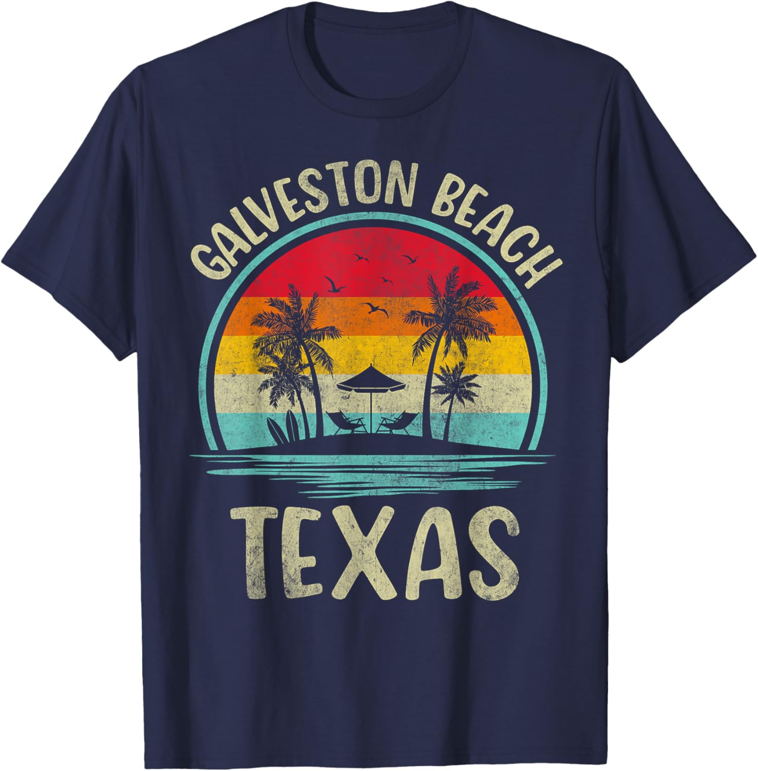 Galveston Beach Summer Vacation Palm Tree Family T-Shirt for Fun Days - 8