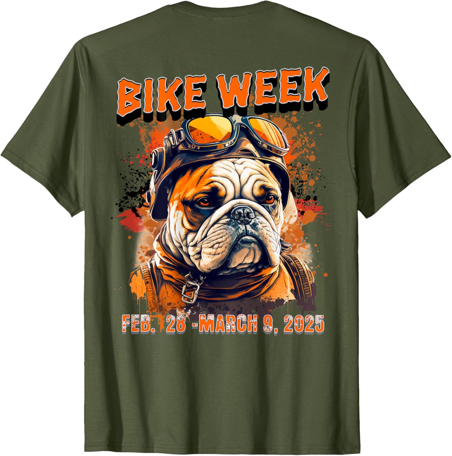 Bike Week 2025 Rally Dog Art T-Shirt for Men, Women, and Kids - 9