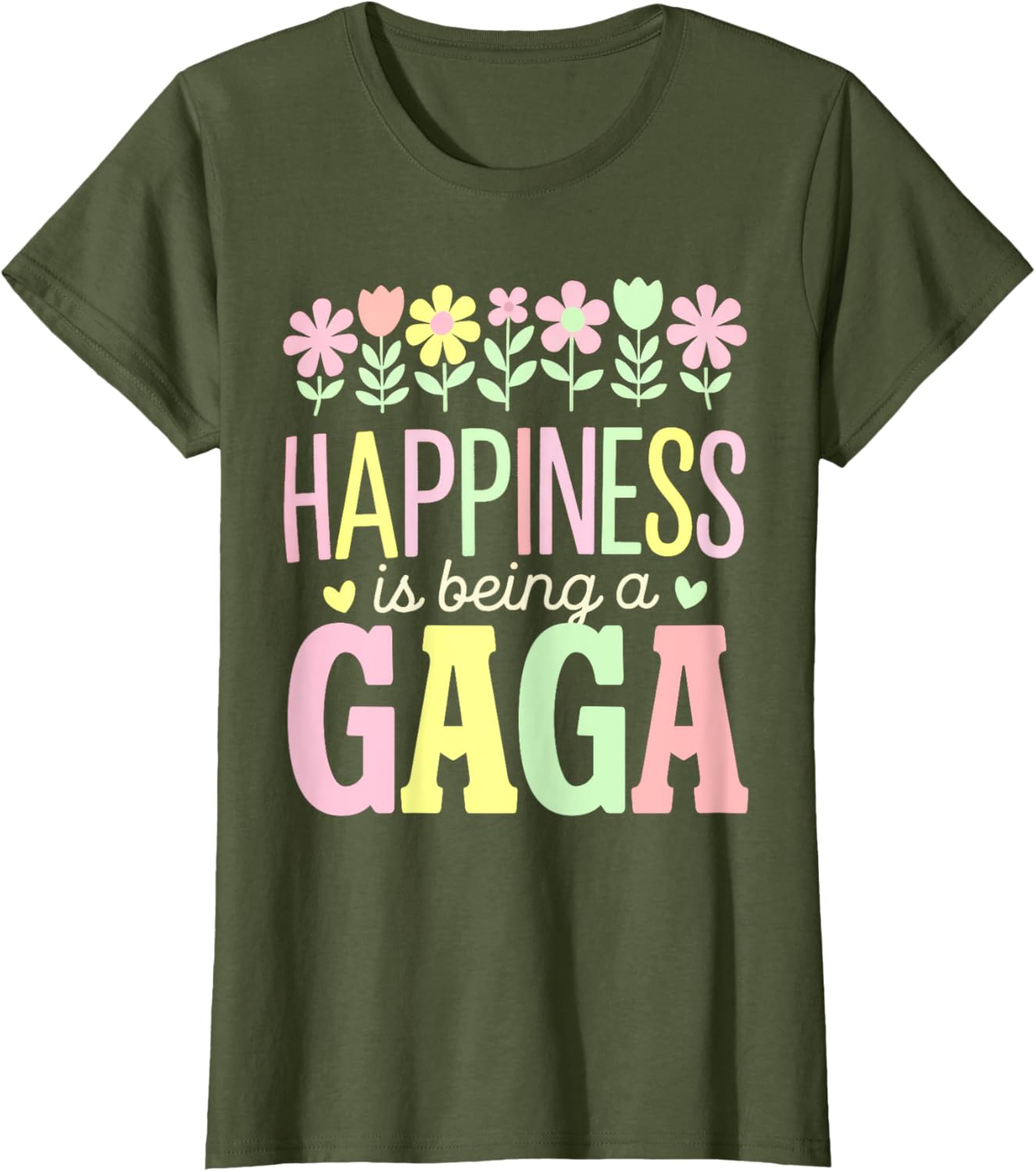 Happiness is Being a Gaga Floral Design Mom T-Shirt for Mother's Day - 13