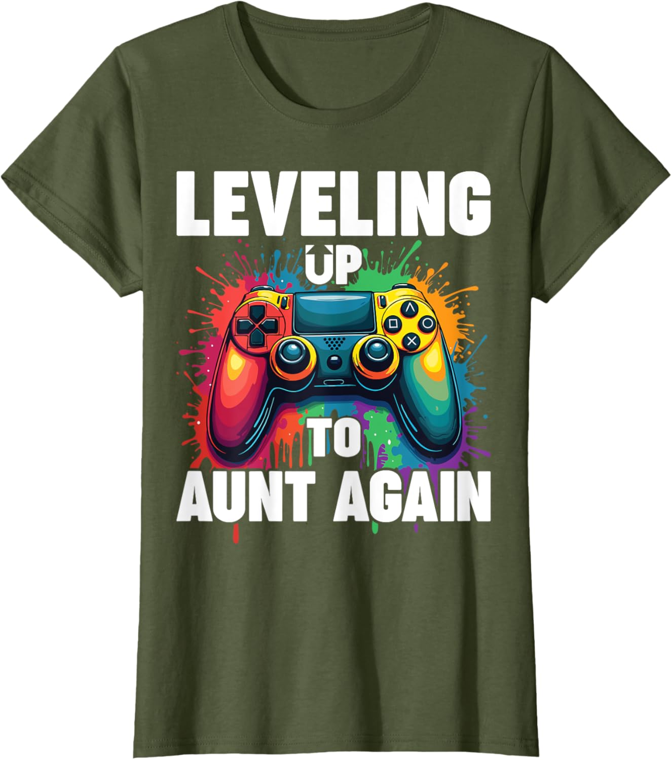 Promoted to Auntie Gender Reveal T-Shirt Leveling Up to Aunt Again - 13