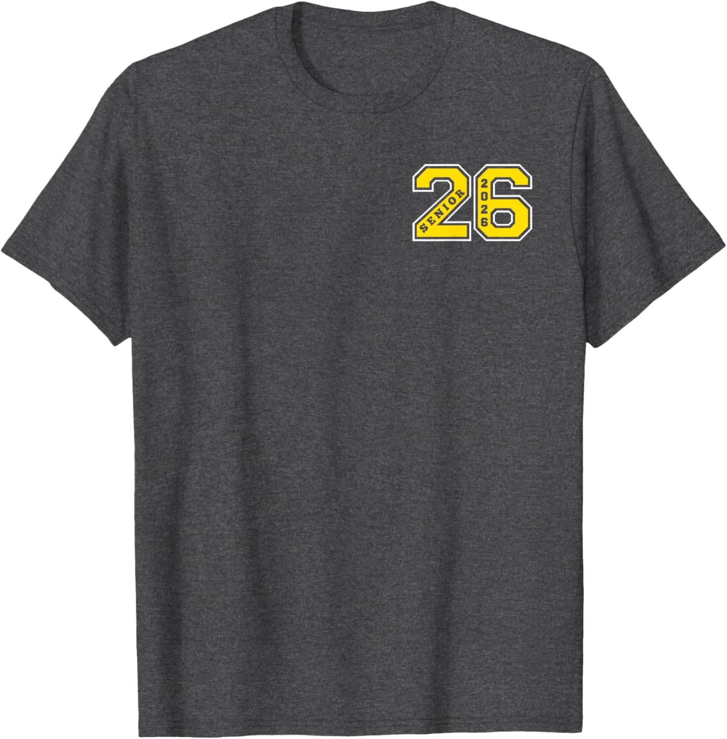 Gold Senior Class 26 T-Shirt Elite Wear for 2026 Graduation Celebration - 7