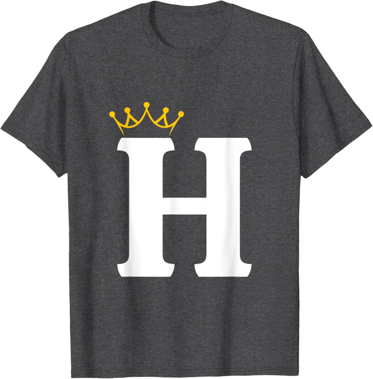 Crowned Letter H Monogram T-Shirt for Stylish Wear and Personal Touch - 15