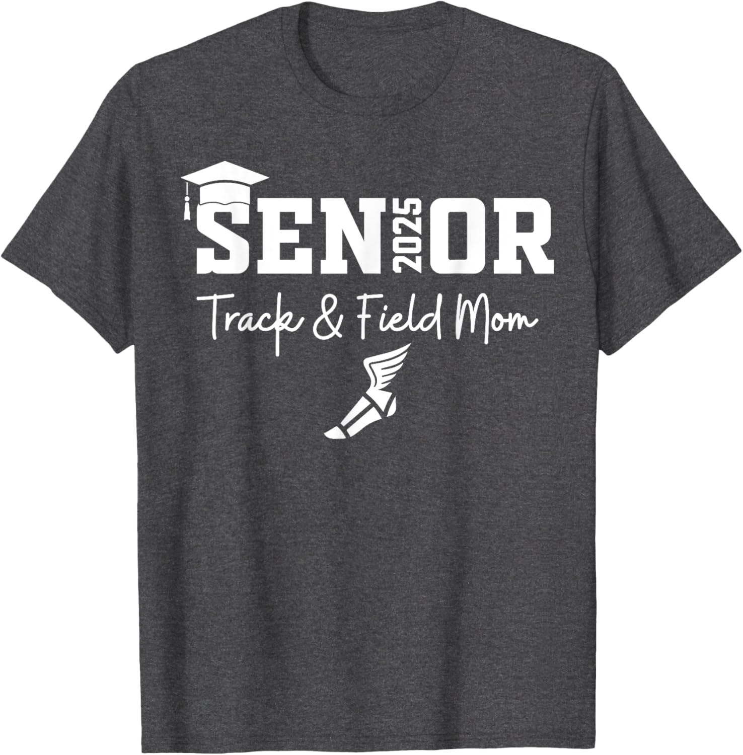 Track and Field Senior Mom Class of 2025 Graduation T-Shirt for Proud Moms - 4