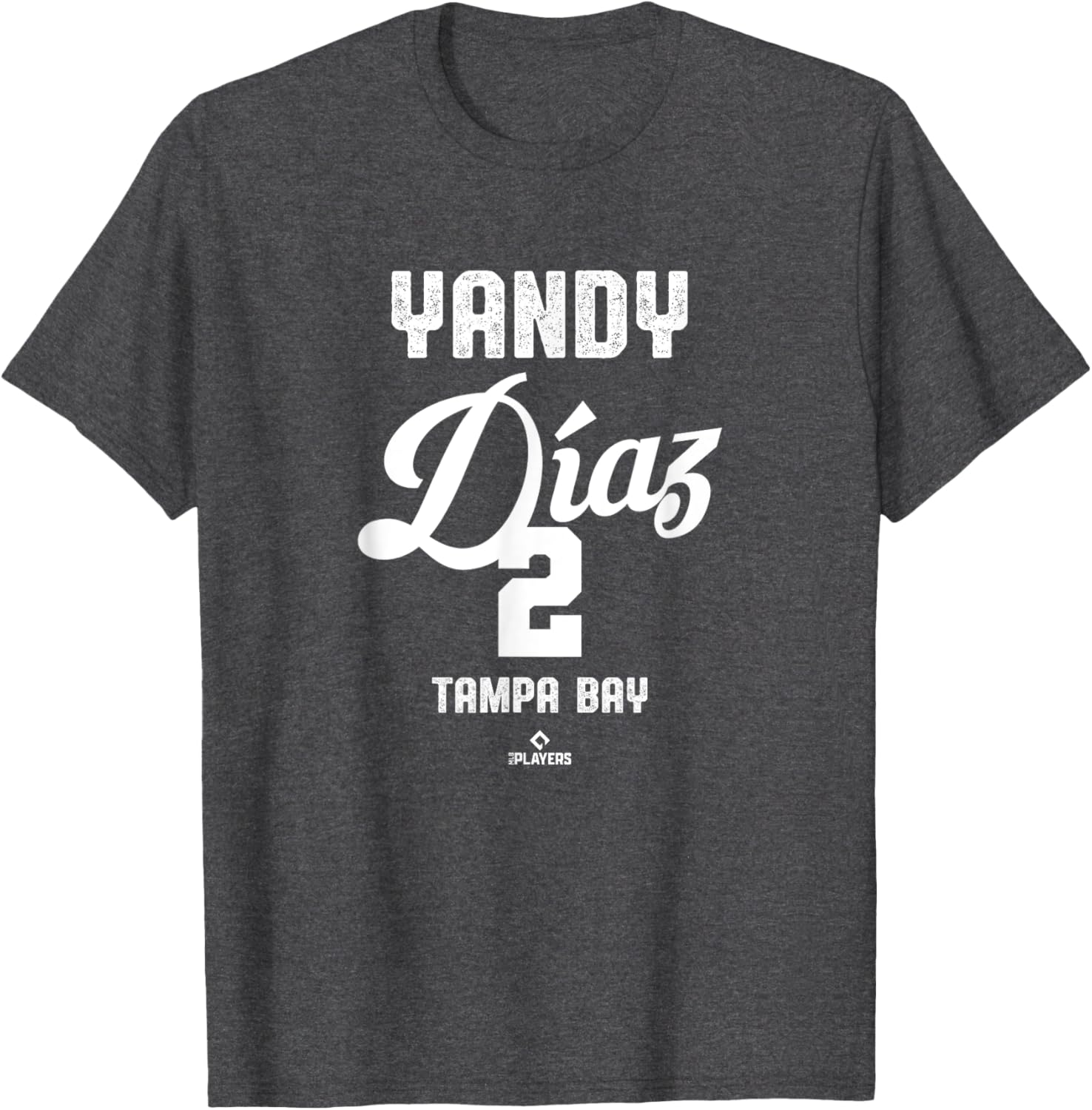 Yandy Diaz Tampa Bay Vintage MLBPA T-Shirt for Fans and Collectors - 2