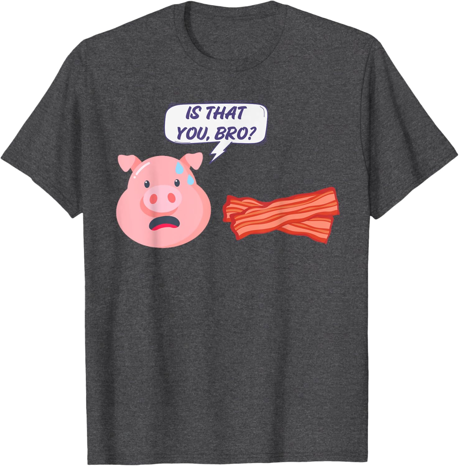 Funny Bacon Lover T-Shirt with Humorous Pig Design for Foodies - 11