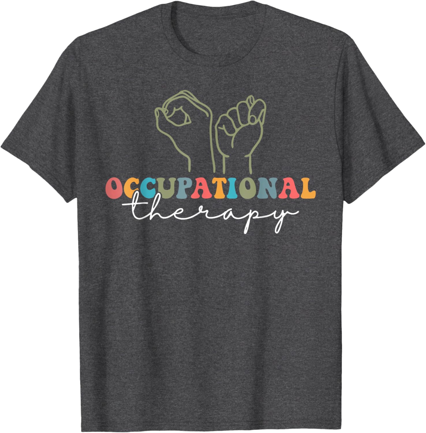 Retro OT Sign Language Therapist T-Shirt for Occupational Therapy Fans - 11