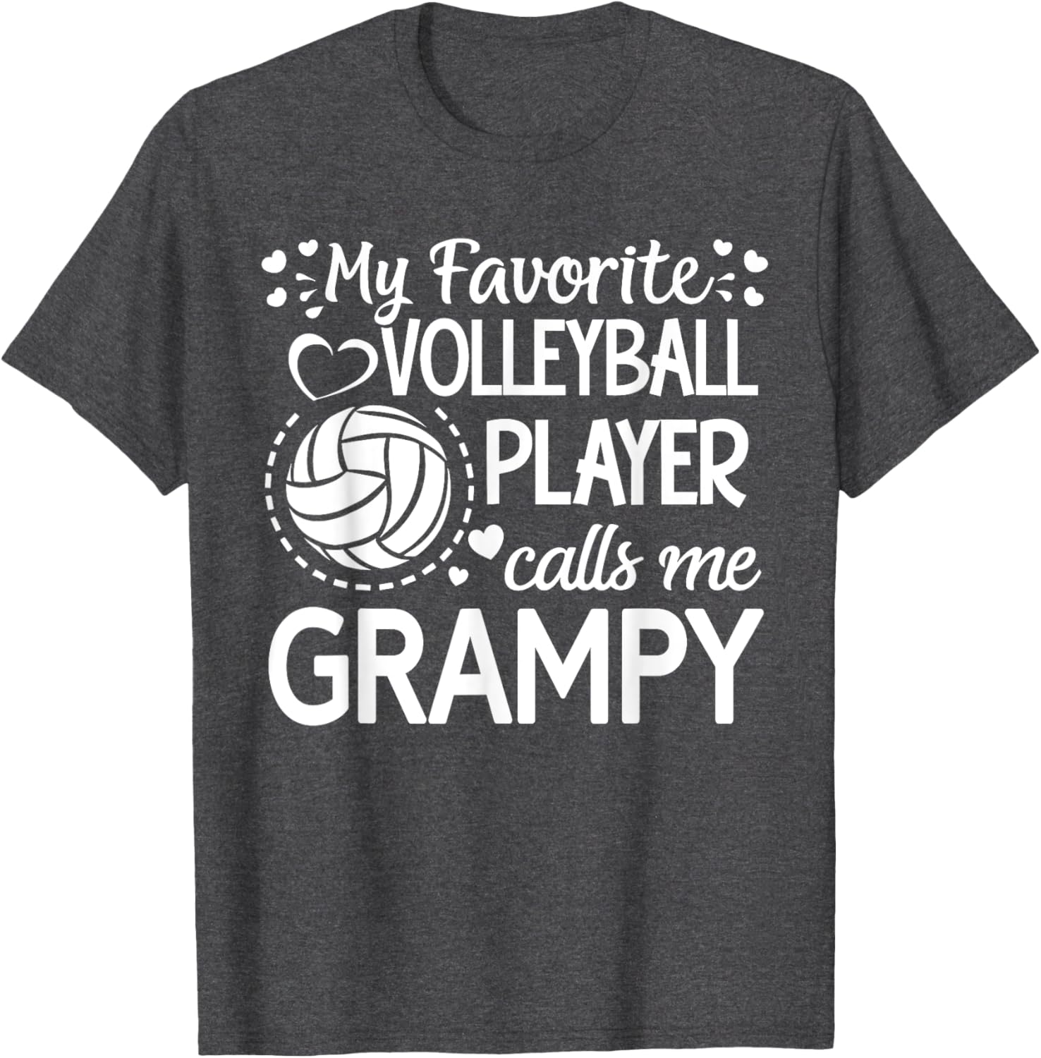 My Favorite Volleyball Player Calls Me Grampy T-Shirt for Proud Grandparents - 6