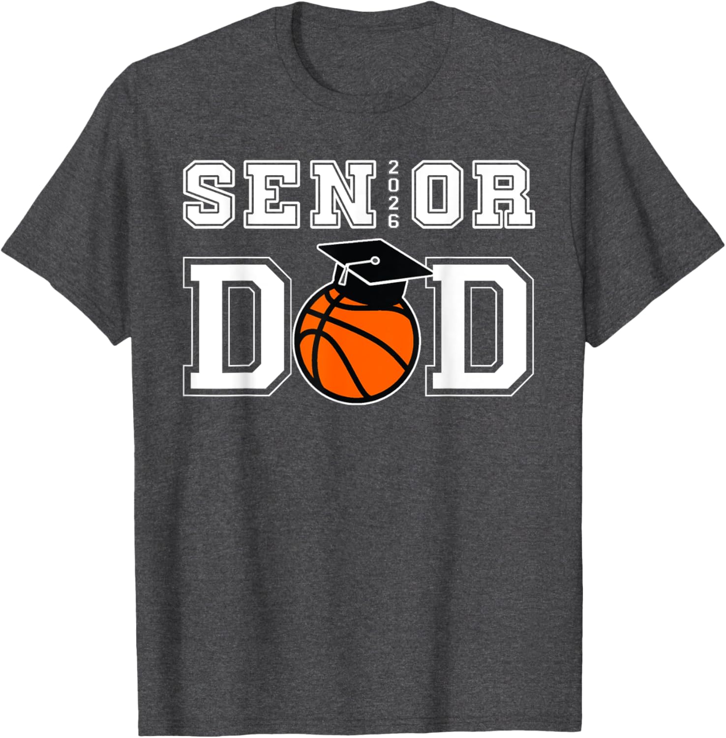 Senior 2026 Dad Basketball Graduation T-Shirt for Proud Dads - 5