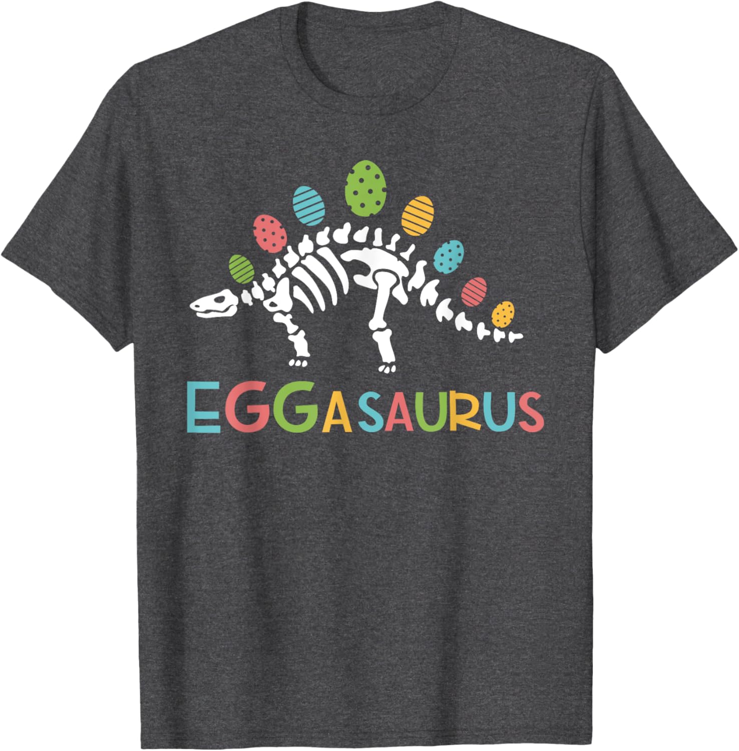 Eggasaurus Easter Stegosaurus Dinosaur Toddler T-Shirt for Boys - 8
