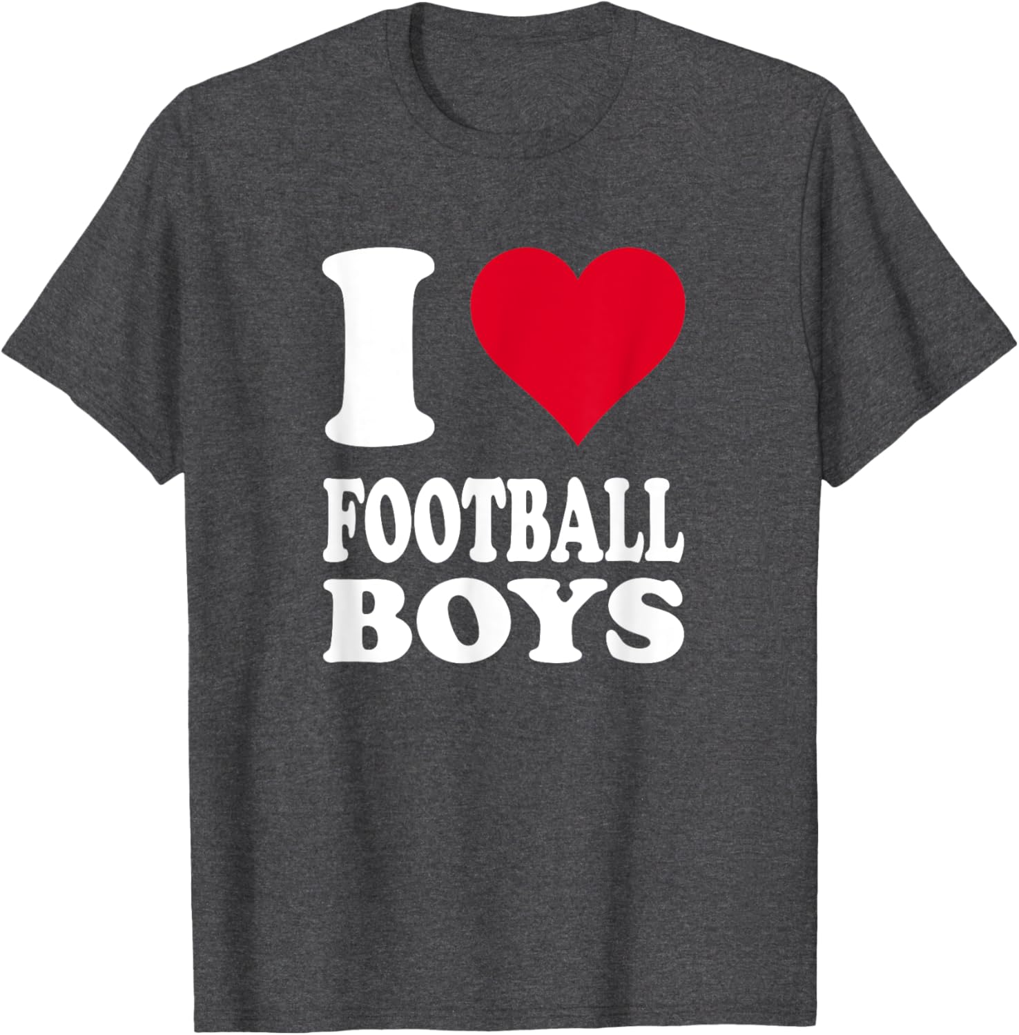 Red Heart I Love Football Boys T-Shirt Perfect for Young Fans - 8