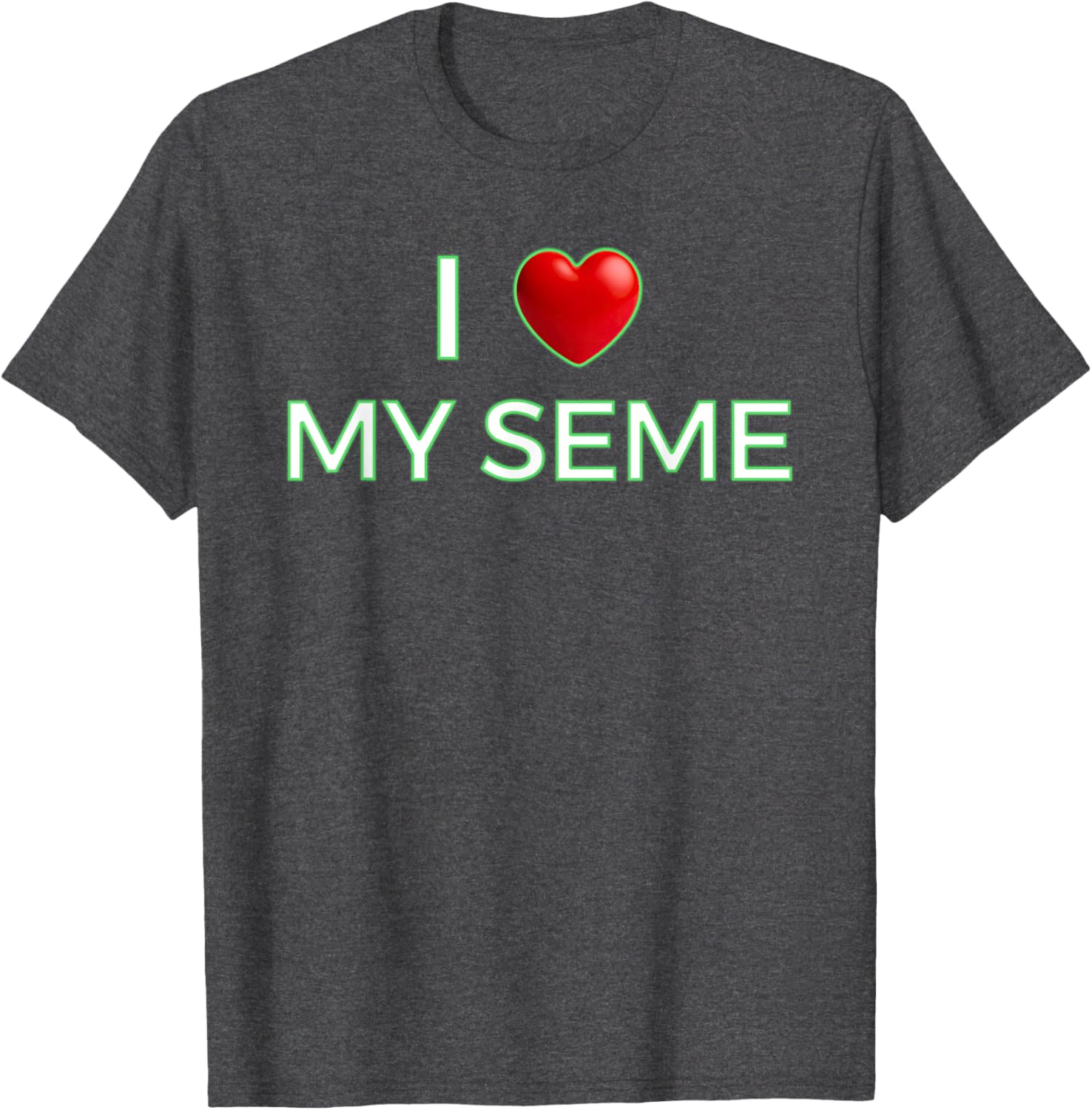 I Love My Seme Funny Red Heart Anime T-Shirt for Anime Fans - 1