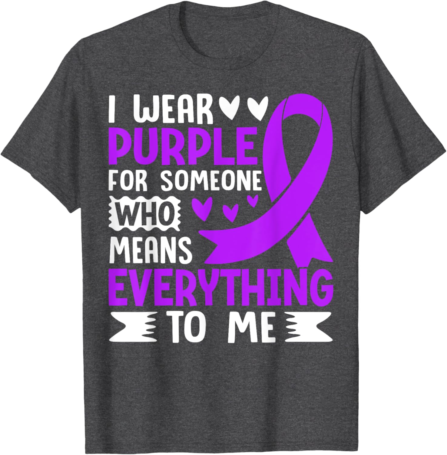 I Wear Purple T-Shirt for Someone Special - Meaningful Gift Apparel - 5