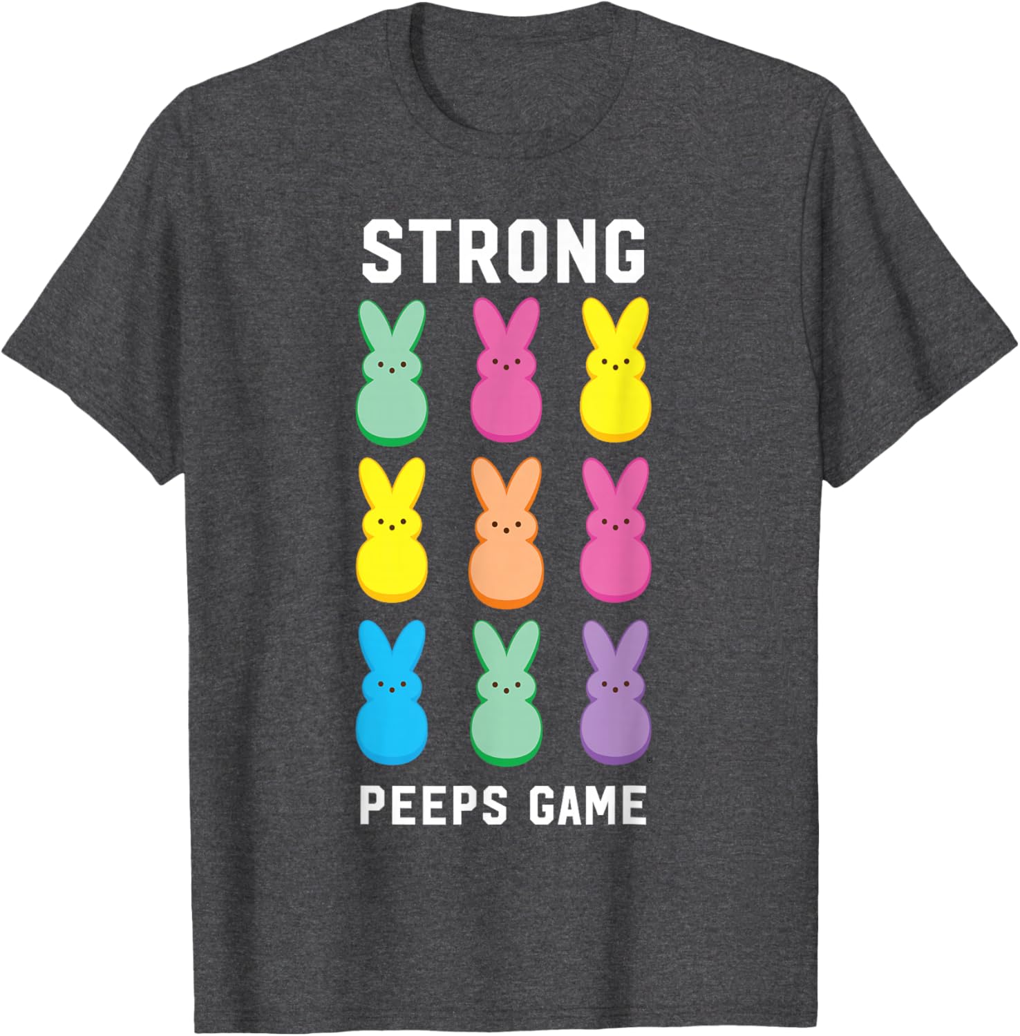 Strong Peeps Game Classic Bunnies T-Shirt for Easter Celebration Fun - 11