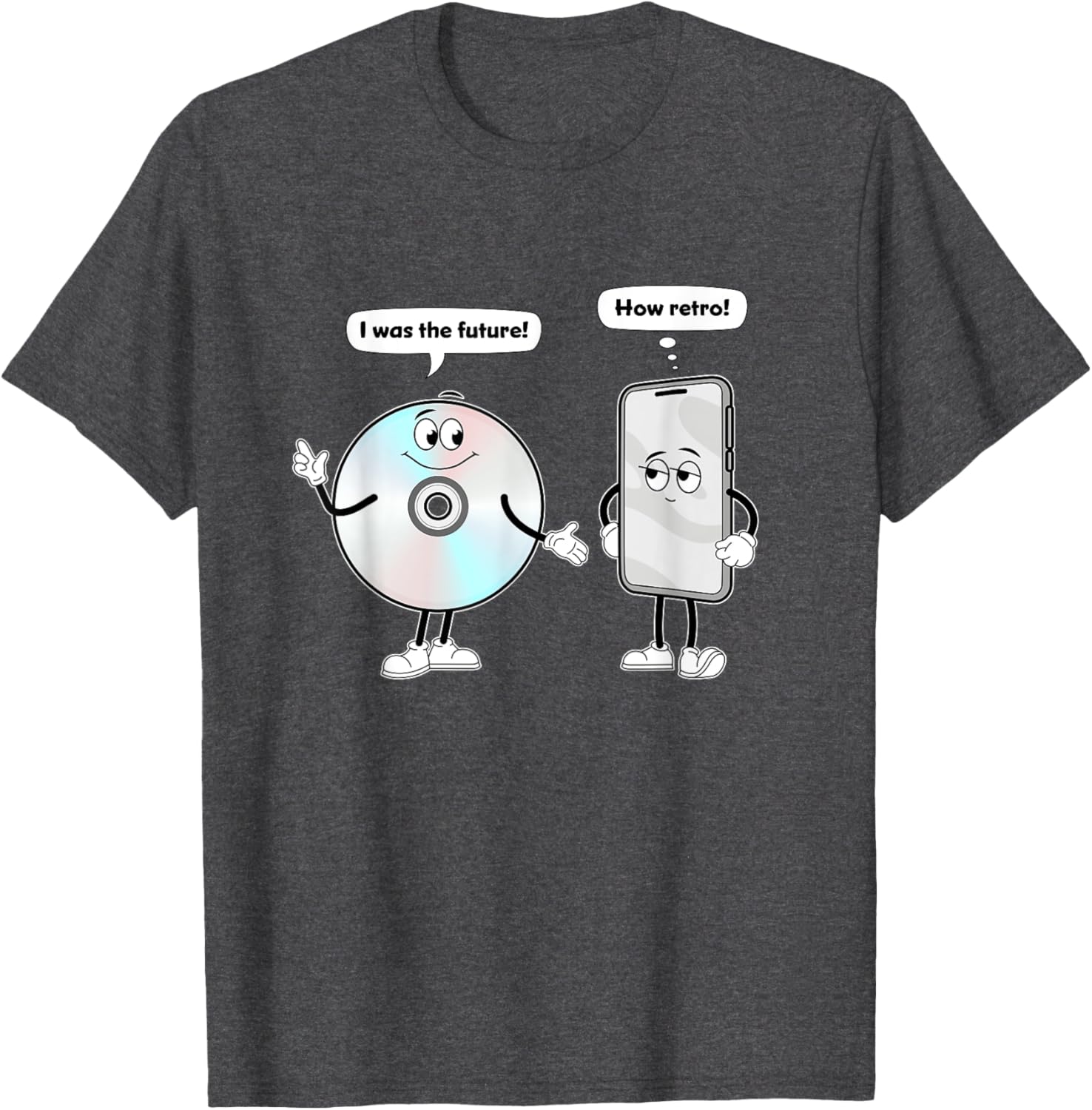 CD vs Smartphone Technology Past vs Future T-Shirt for Music Lovers - 27