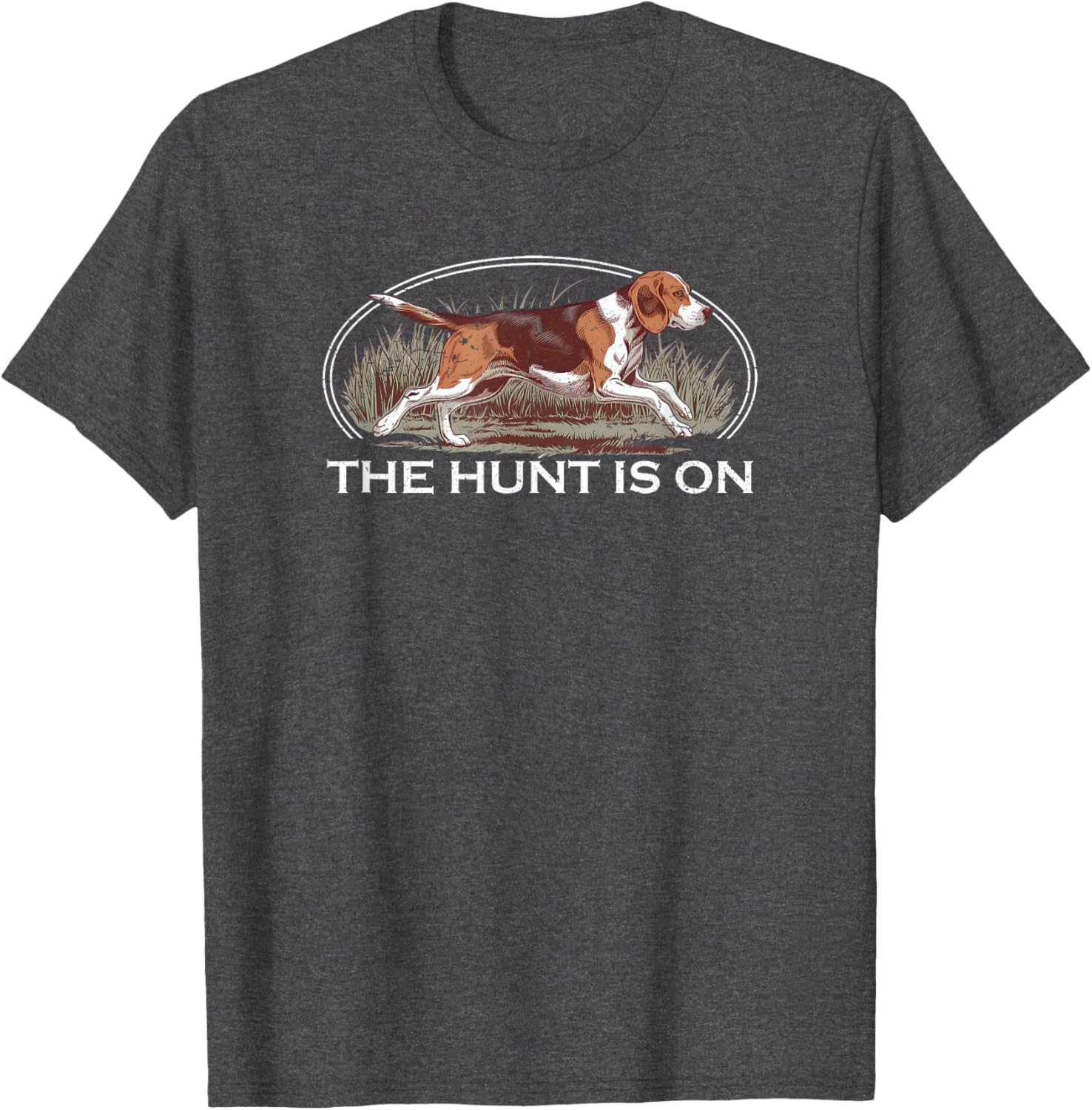 Beagle Hunting T-Shirt for Men and Women - Fun Deer and Rabbit Design - 1