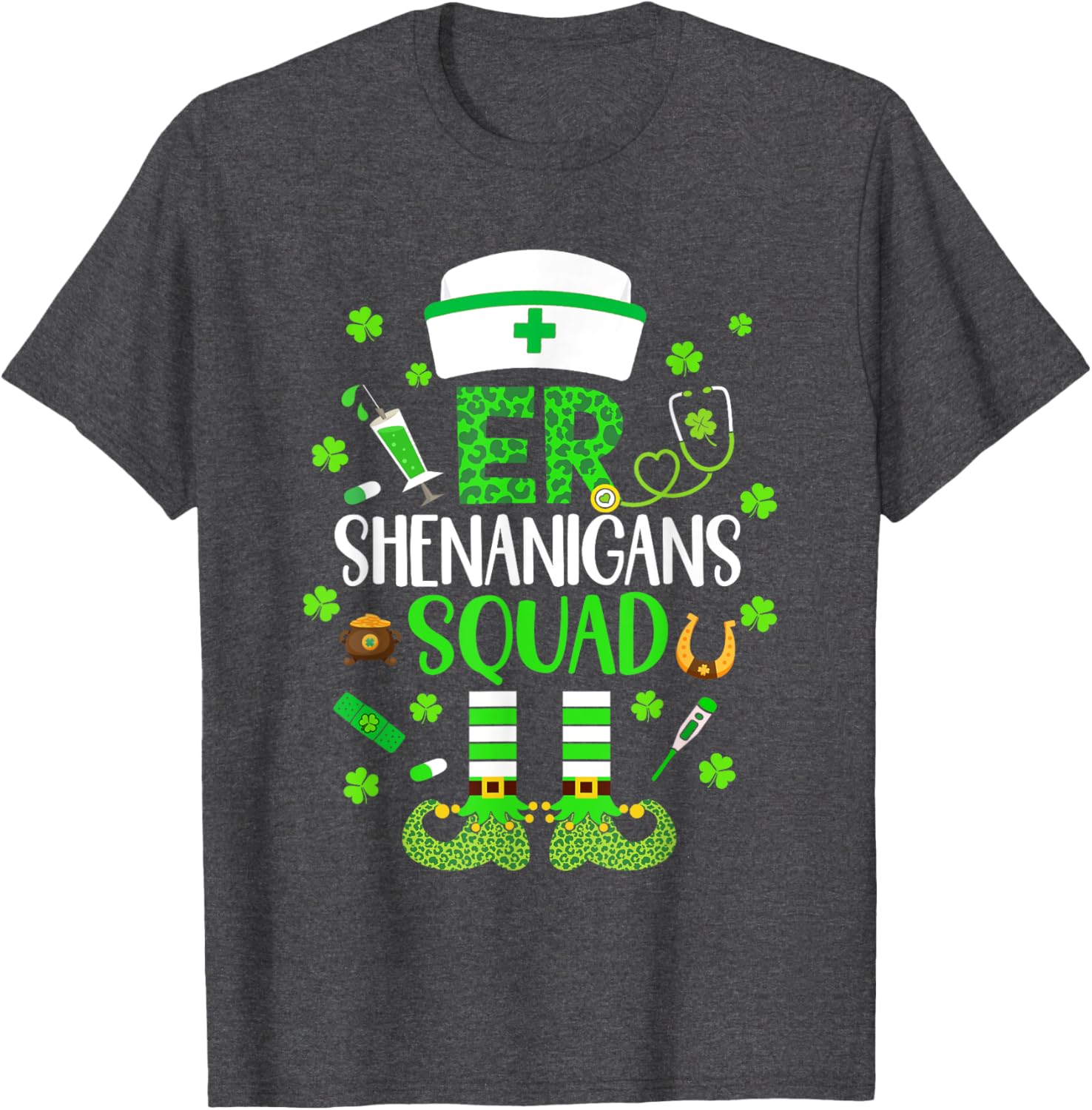 ER Nurse Shenanigans Squad St Patricks Day T-Shirt for Fun Emergencies - 1