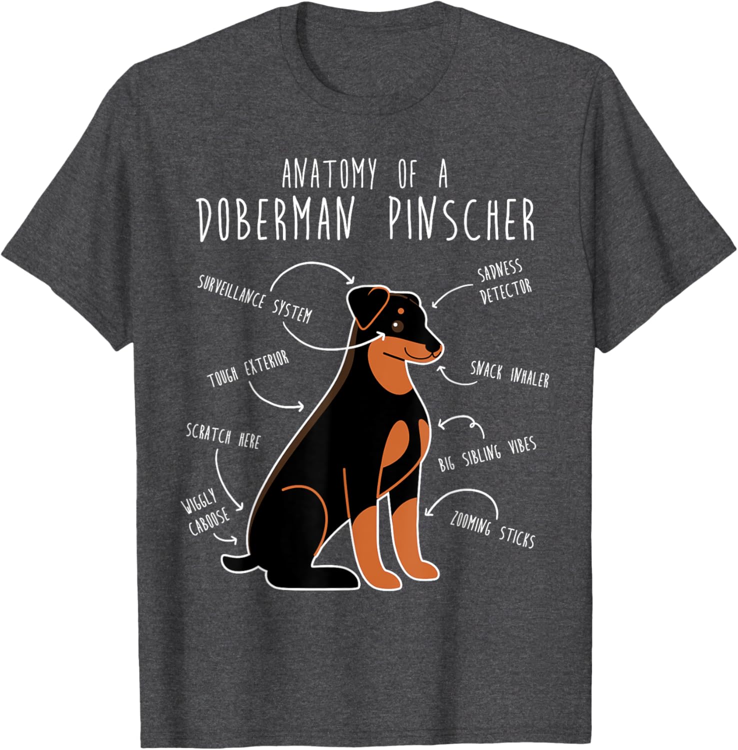 Cute Doberman Pinscher Floppy Ears T-Shirt for Proud Pet Moms - 18