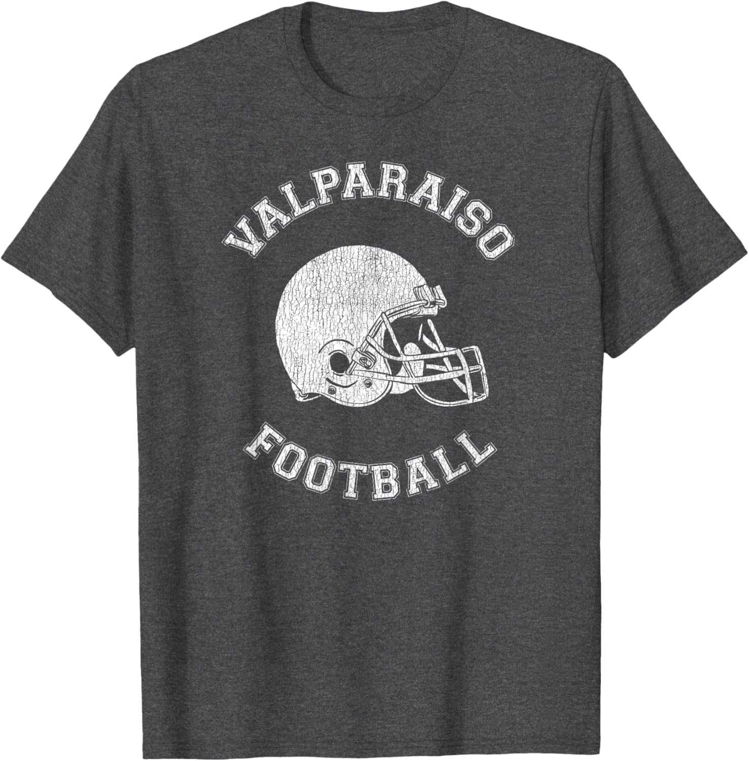 Valparaiso Retro 1980s Distressed Football T-Shirt for Vintage Style Lovers - 19