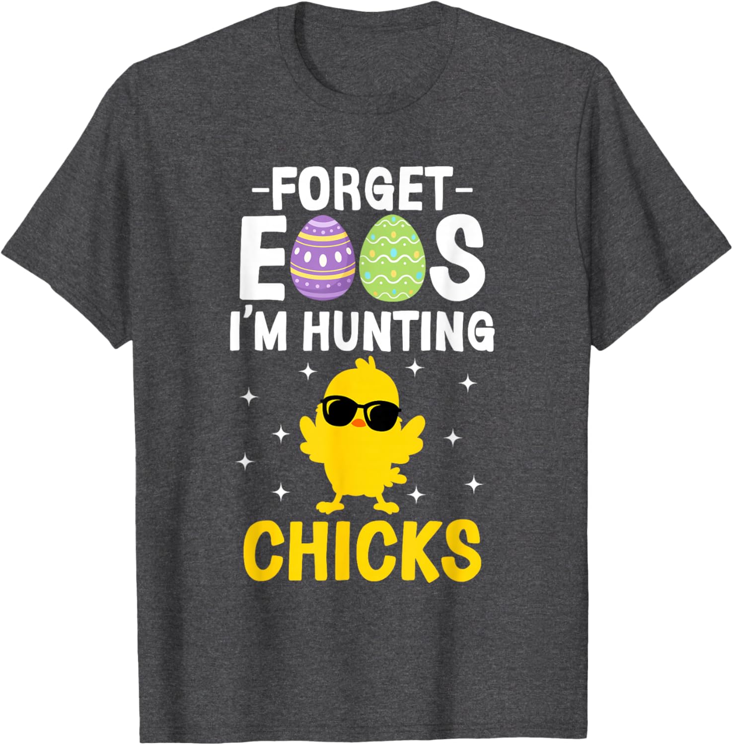 Funny Easter T-Shirt for Boys - Forget Eggs I'm Hunting Chicks Apparel - 9